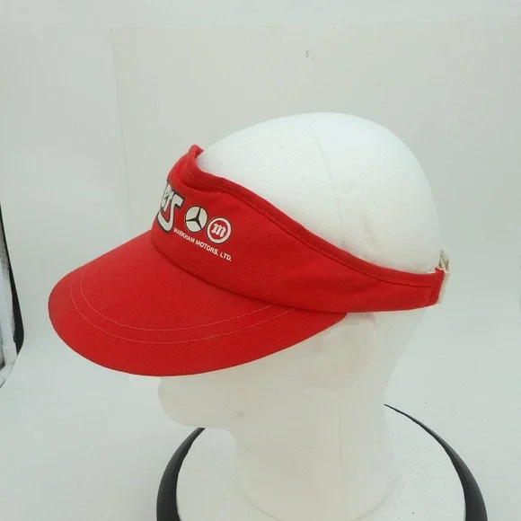Rutgers Markam Motors Red Visor Hat Adjustable Strap Mens Vintage - Picture 4 of 12